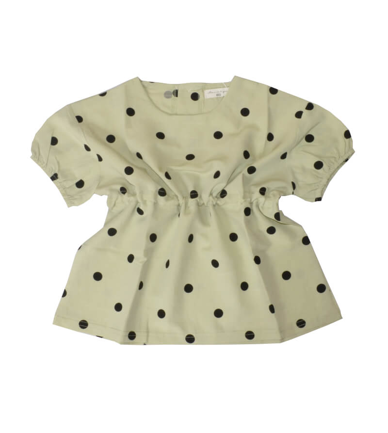 Dotted Polka side strap Tee for baby girls