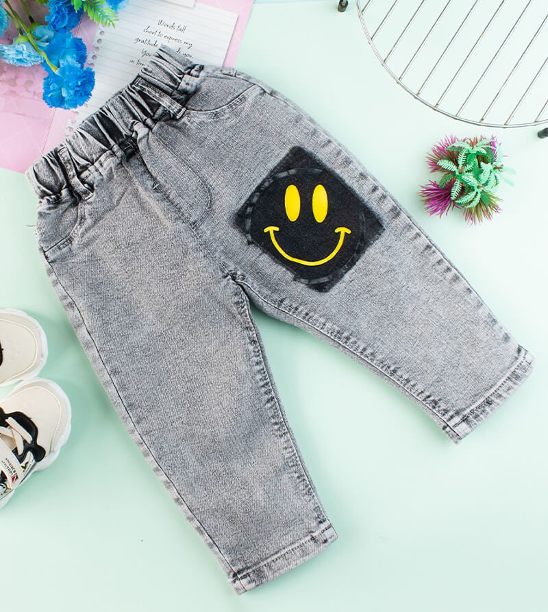 Smiley Jeans Pant Black