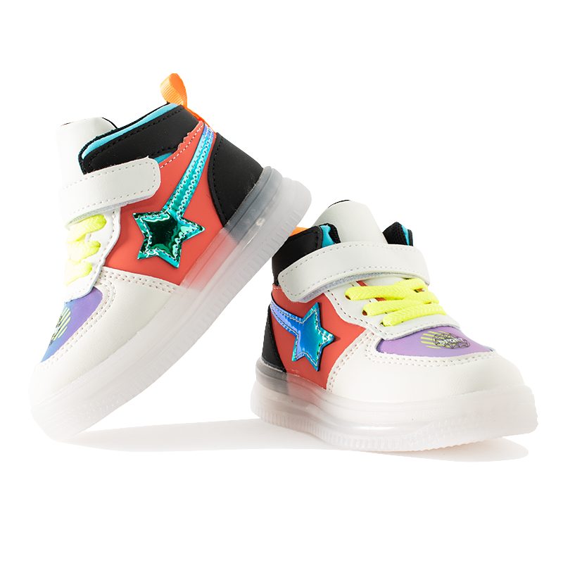 Star Print Colorblock LED Sneaker